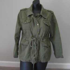 Brandy Melville Sherpa Lined Doris Utility Teddy Cotton Fleece Cargo Jacket